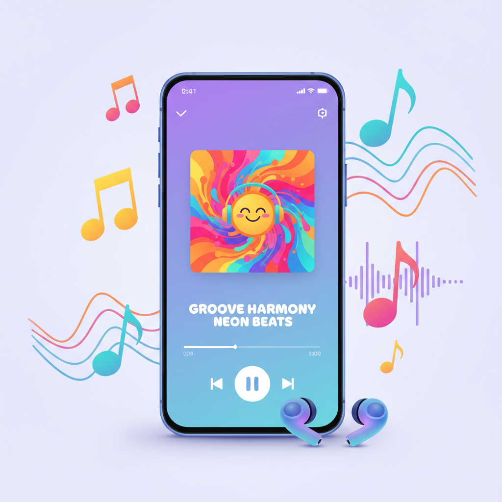 Phone playing music